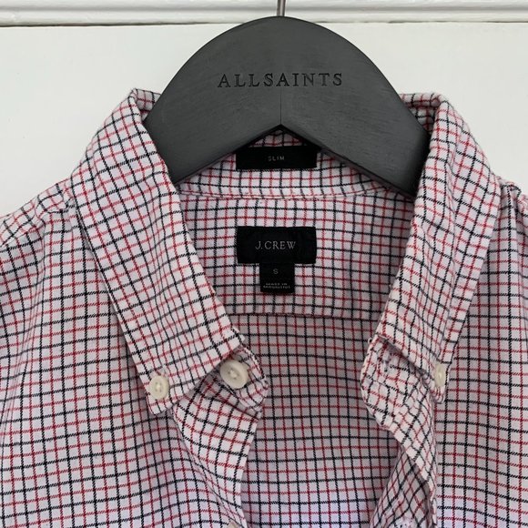 Pre-owned Men's J Crew tattersall plaid Flannel Size Small - Picture 4 of 9